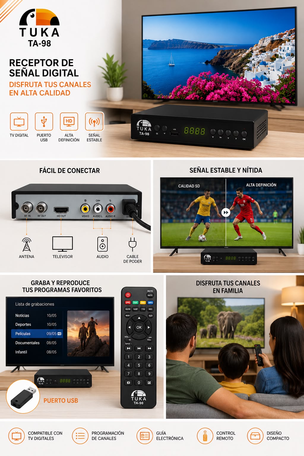 DECODIFICADOR TDT TUKA FULL HD